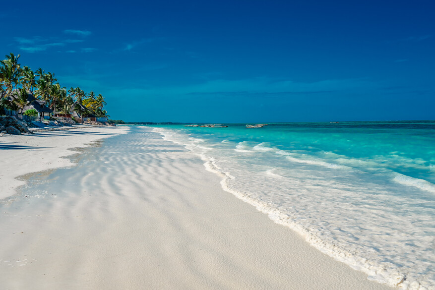 White sand beach on Zanzibar Island