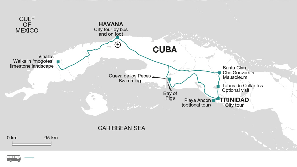 tourhub | Explore! | The Best of Western Cuba | Tour Map