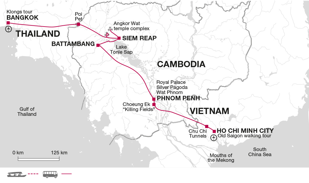 tourhub | Explore! | Simply Southern Indochina | Tour Map