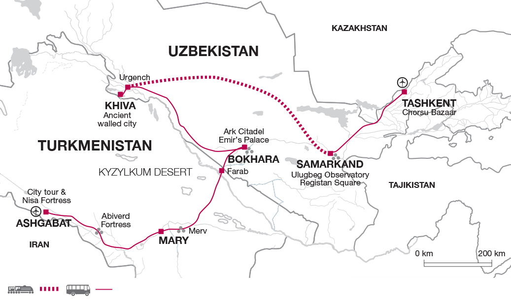 tourhub | Explore! | Wonders Of The Silk Road | Tour Map