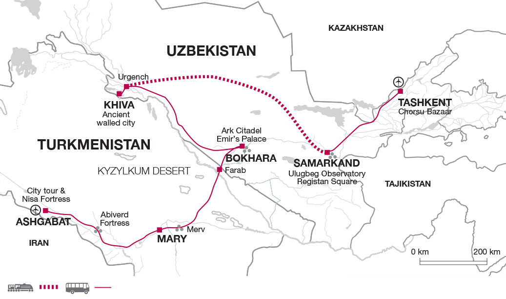 tourhub | Explore! | Wonders of the Silk Road | Tour Map