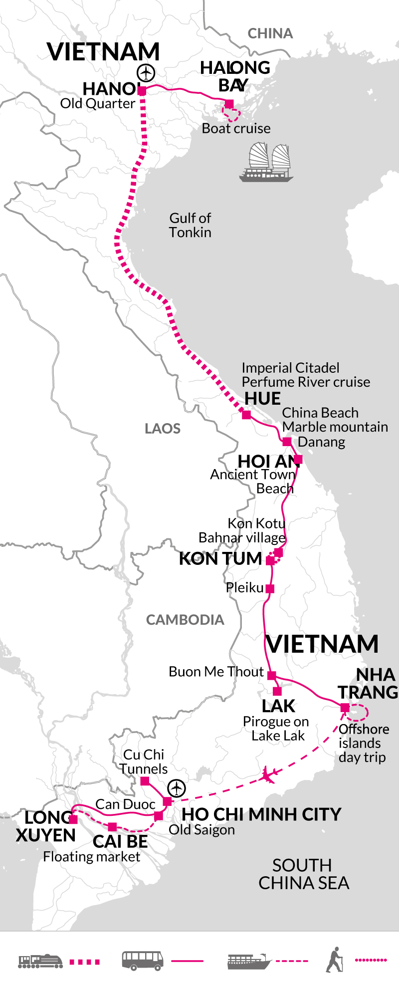 tourhub | Explore! | Vietnam Explorer | Tour Map