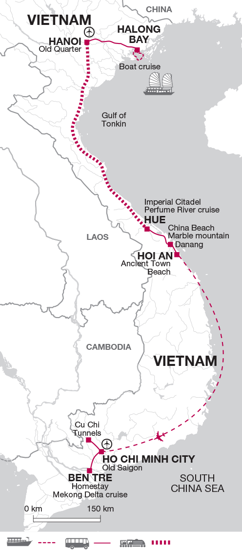 tourhub | Explore! | Inside Vietnam | Tour Map