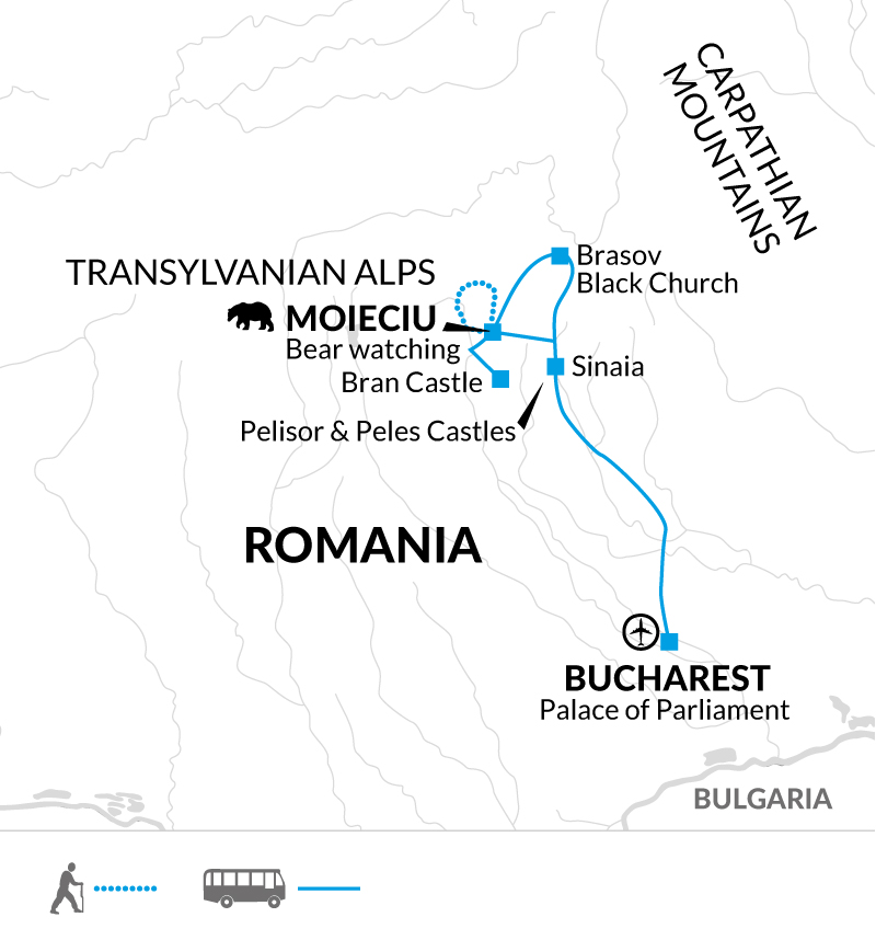 tourhub | Explore! | Transylvanian Long Weekend | Tour Map