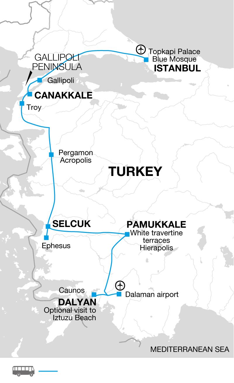 tourhub | Explore! | Highlights of Turkey | Tour Map