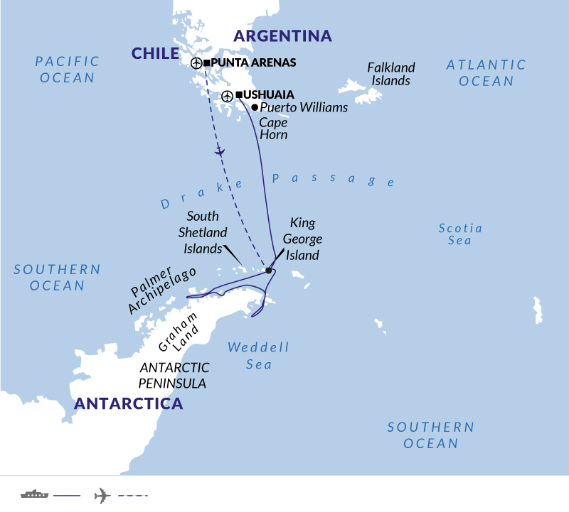 Antarctic Peninsula and Weddell Sea Fly and Cruise Tour Explore