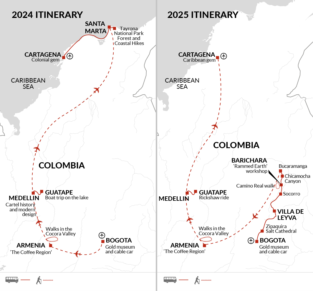 tourhub | Explore! | Contrasts of Colombia | Tour Map
