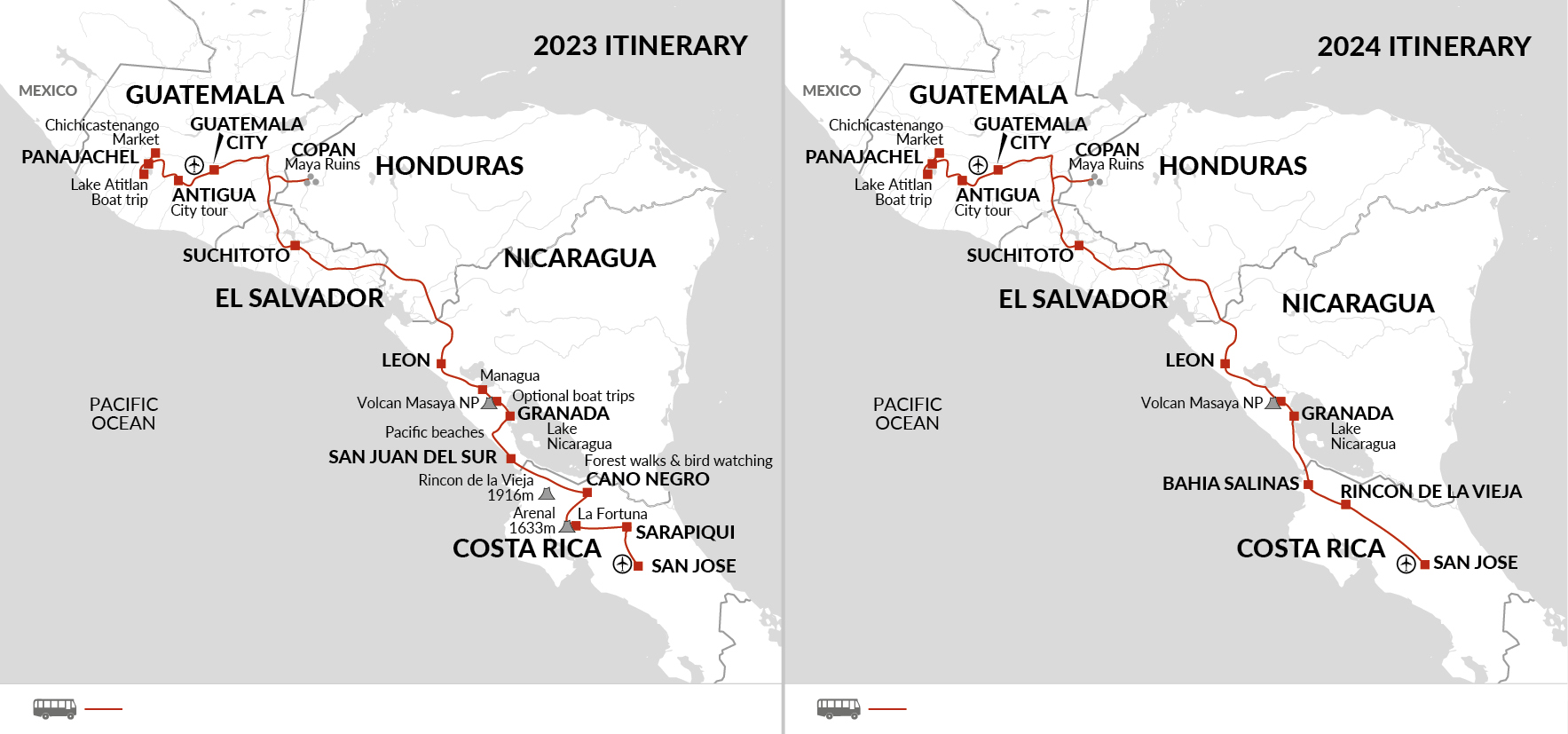 2023 and 2024 itinerary 