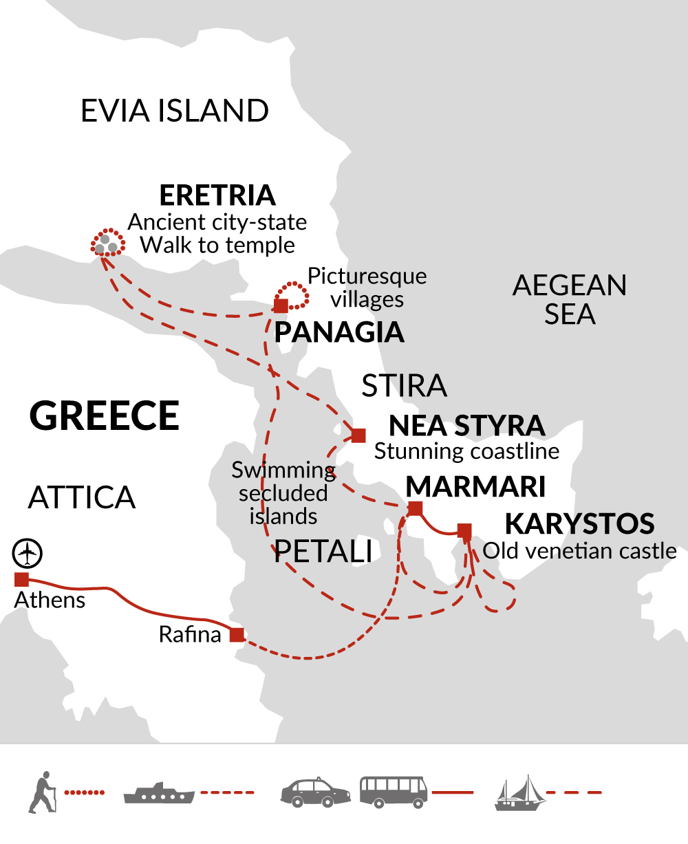 tourhub | Explore! | Family Greek Coast Caique Cruise | Tour Map