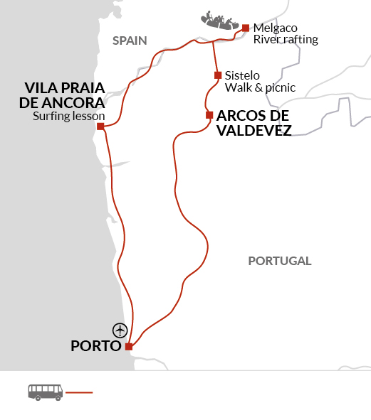 tourhub | Explore! | Family Active Portugal | Tour Map