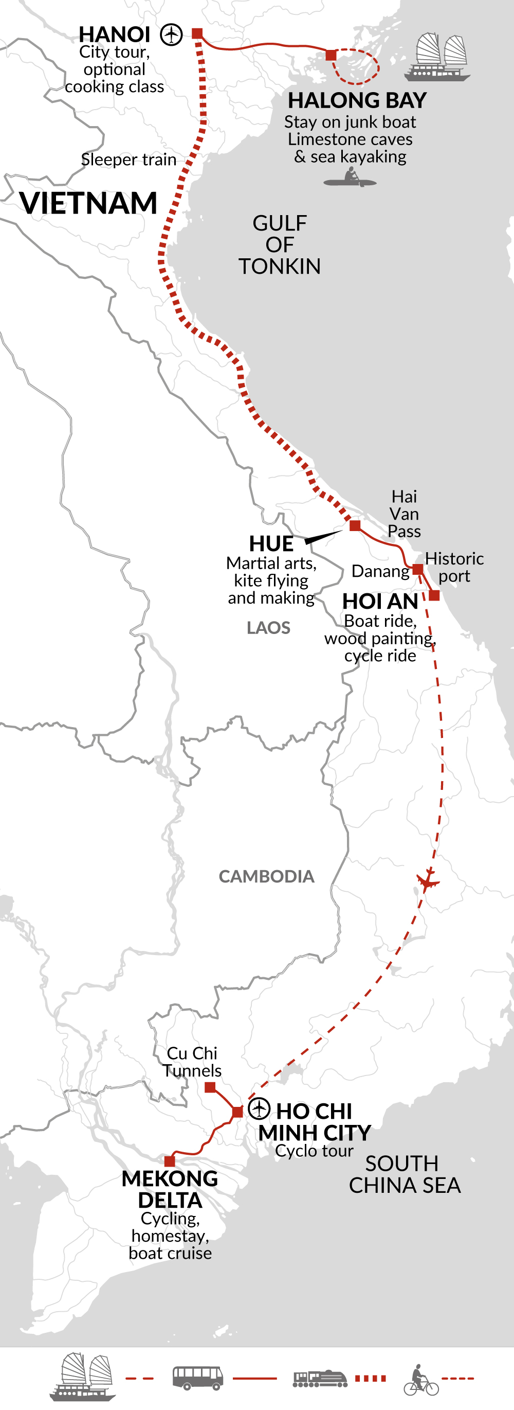 tourhub | Explore! | Family Discover Vietnam | Tour Map