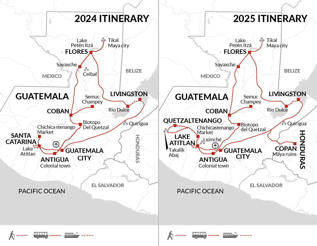 tourhub | Explore! | Guatemala - Land of the Maya | Tour Map