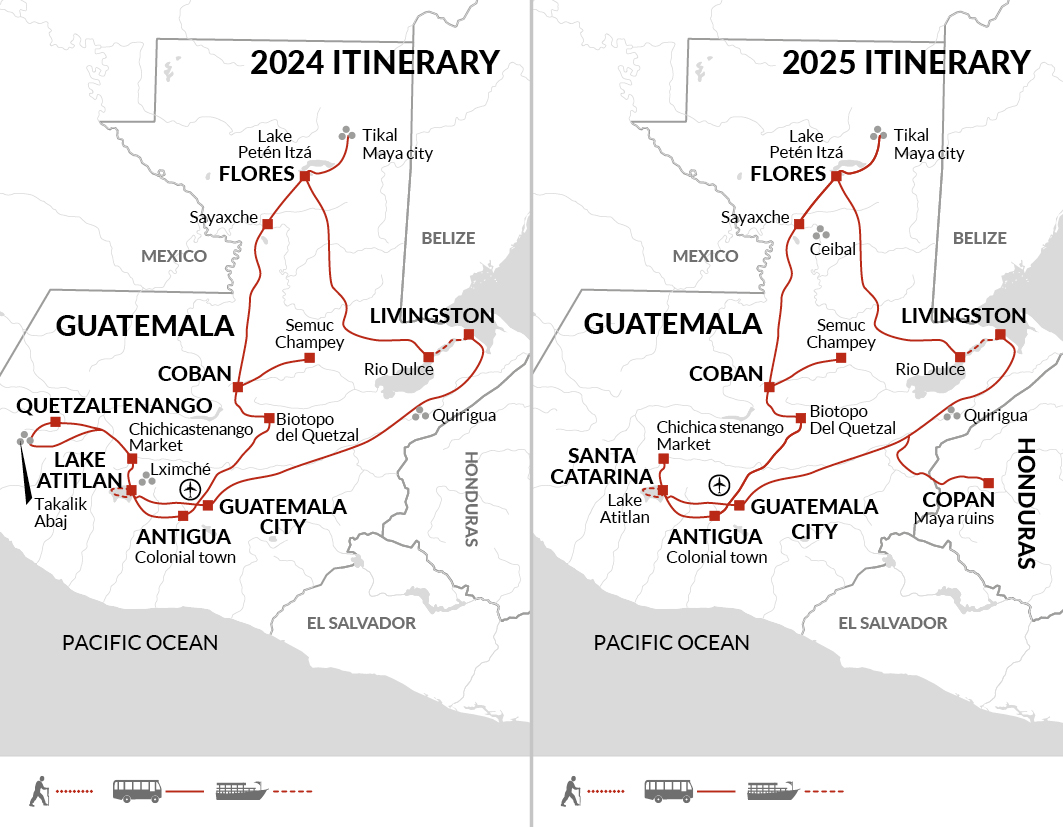 tourhub | Explore! | Guatemala - Land of the Maya | Tour Map