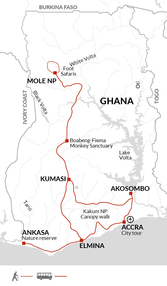 tourhub | Explore! | Best of Ghana | Tour Map