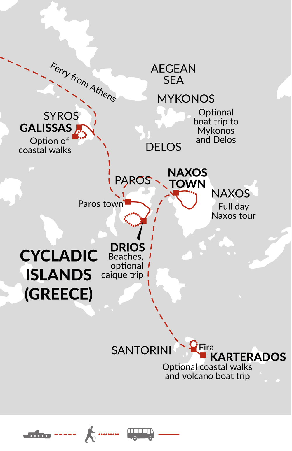 tourhub | Explore! | Greek Island Wanderer | Tour Map