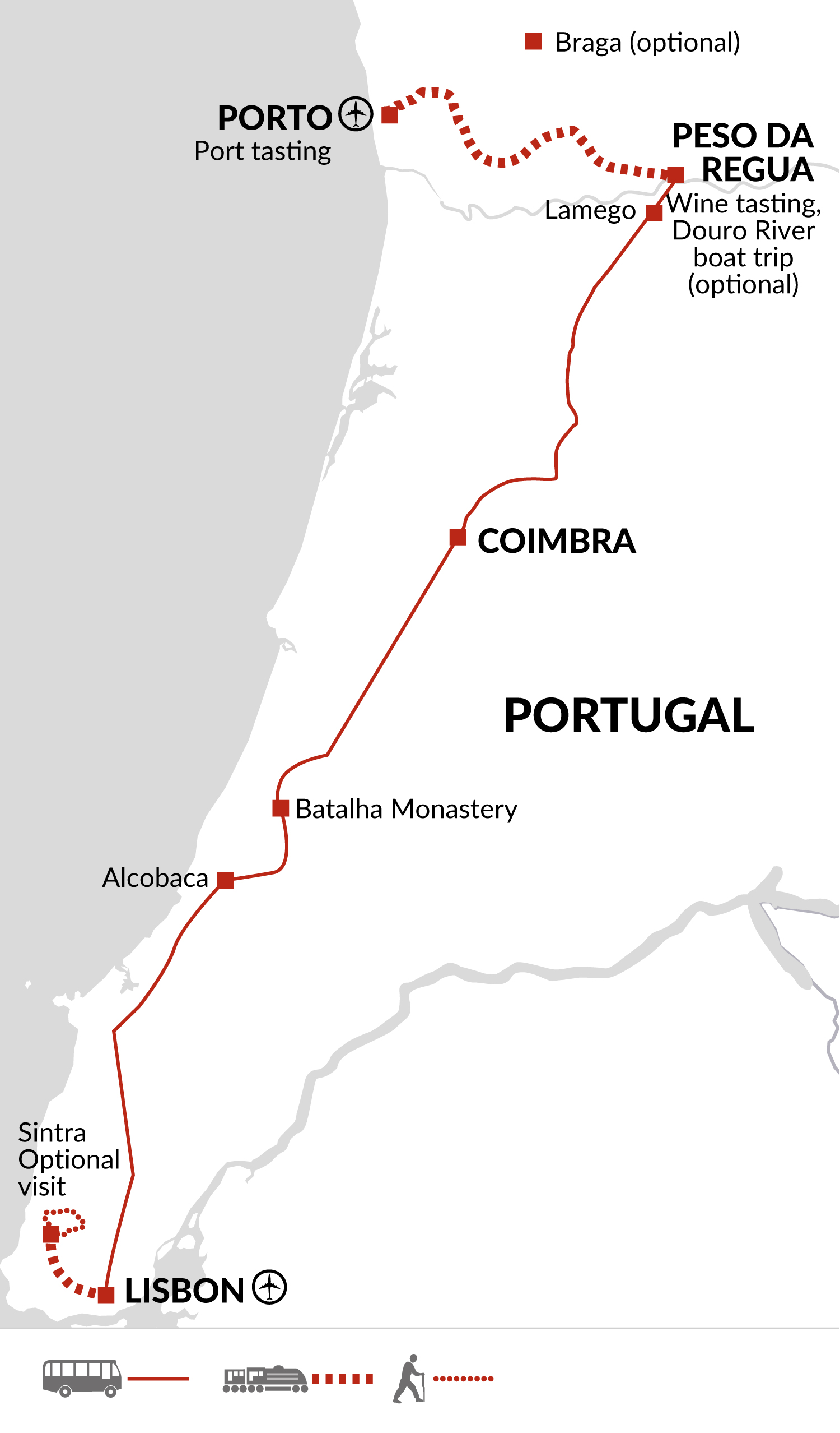 tourhub | Explore! | Highlights of Portugal | Tour Map