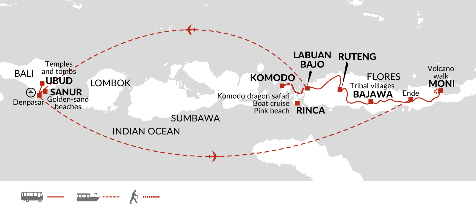 tourhub | Explore! | Discover Indonesia's Eastern Islands | Tour Map