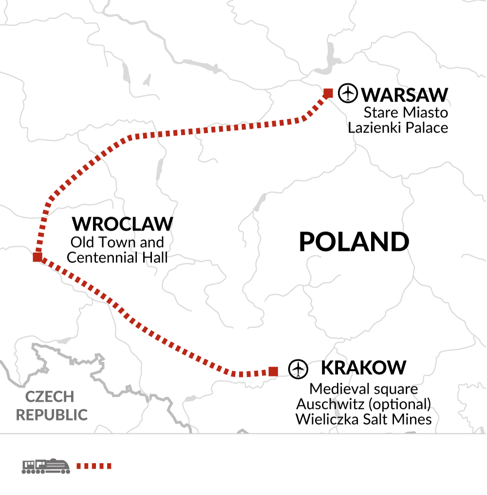 tourhub | Explore! | Highlights of Poland | Tour Map