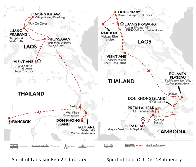 tourhub | Explore! | Spirit Of Laos | Tour Map