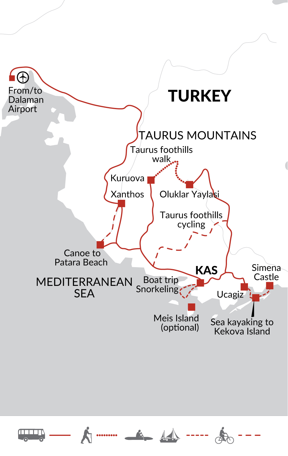 tourhub | Explore! | Active Turkey! | Tour Map