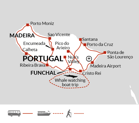 tourhub | Explore! | Madeira Island Discovery | Tour Map