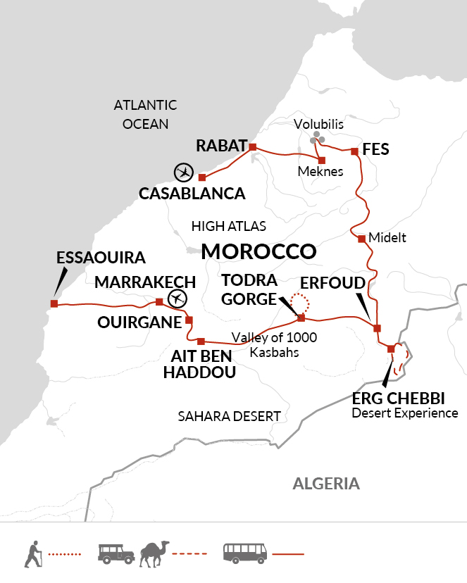 tourhub | Explore! | Best of Morocco | Tour Map