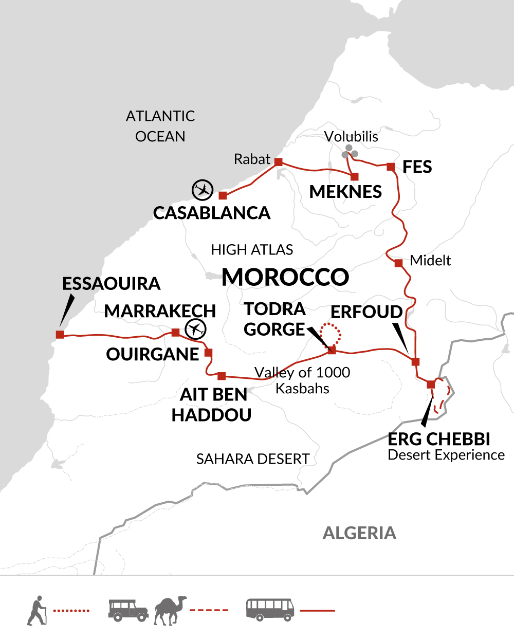 tourhub | Explore! | Best of Morocco | Tour Map