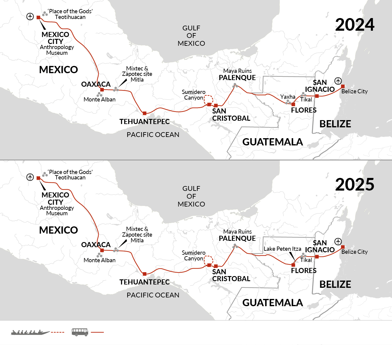 tourhub | Explore! | Contrasts of Mexico | Tour Map