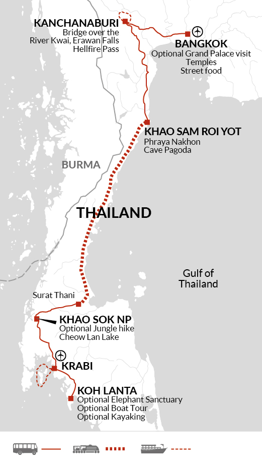 tourhub | Explore! | Simply Thailand | Tour Map