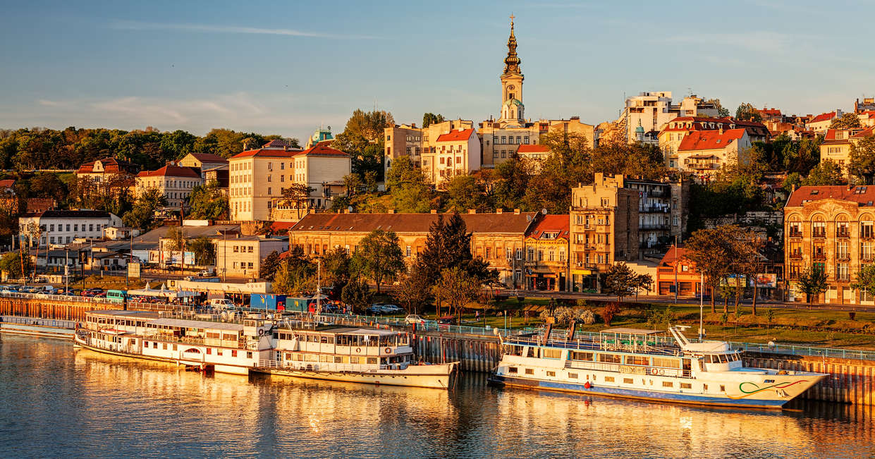 View over the River Sava in Belgrade, Serbia