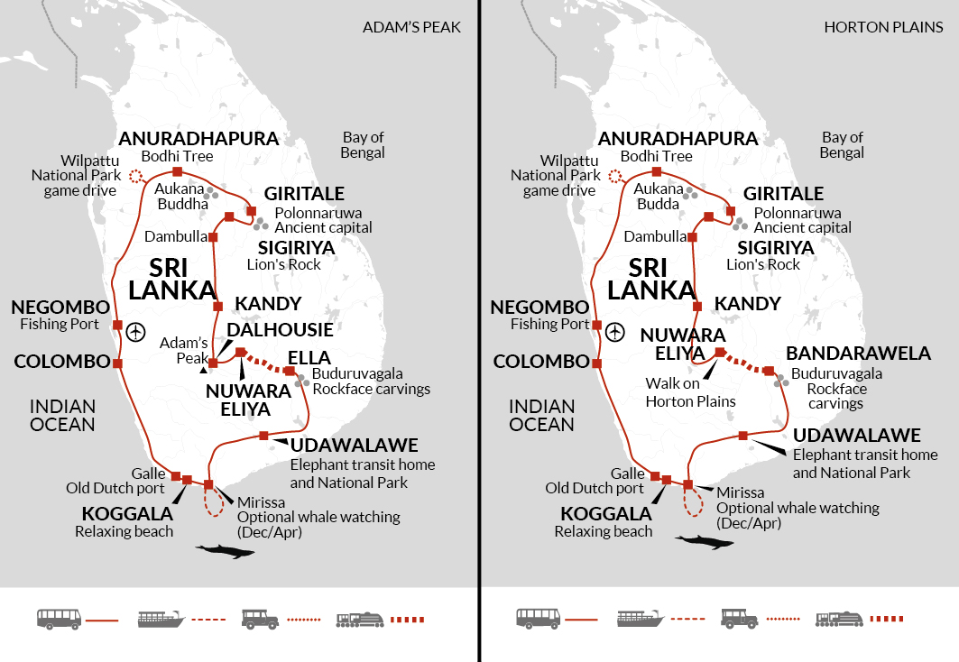 tourhub | Explore! | Sri Lanka in Depth | Tour Map