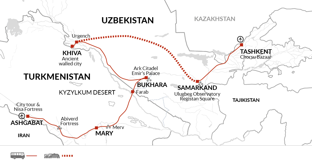 tourhub | Explore! | Wonders of the Silk Road | Tour Map