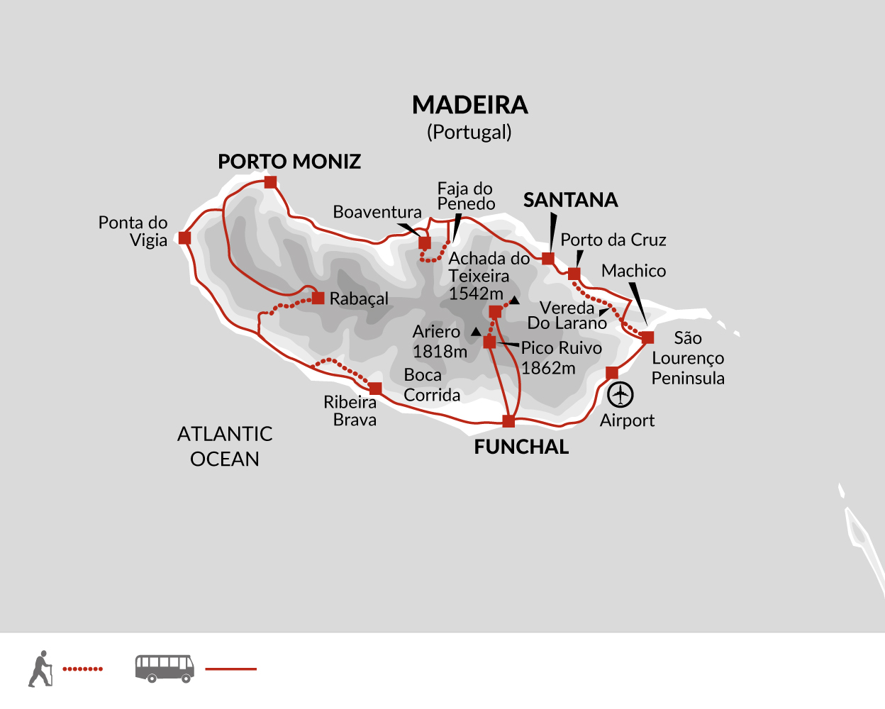 tourhub | Explore! | Walking in Madeira | Tour Map