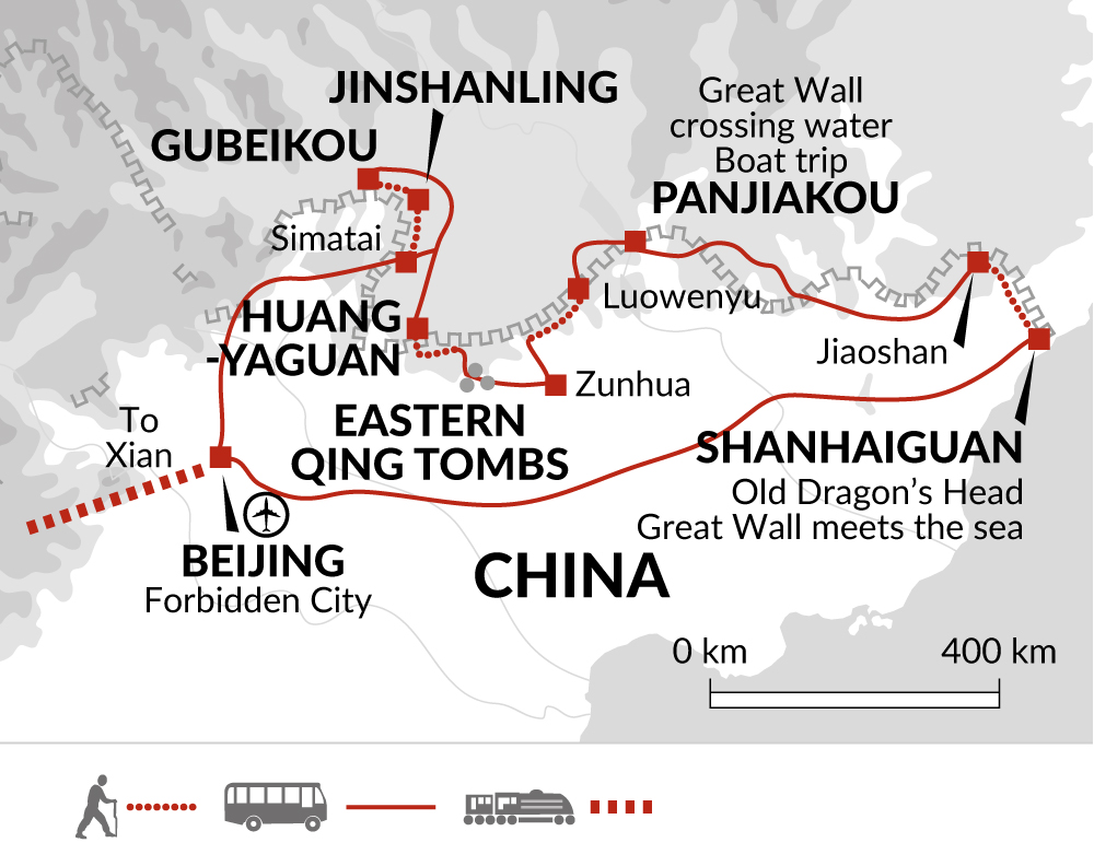 tourhub | Explore! | Walk the Great Wall + Xian Extension | Tour Map