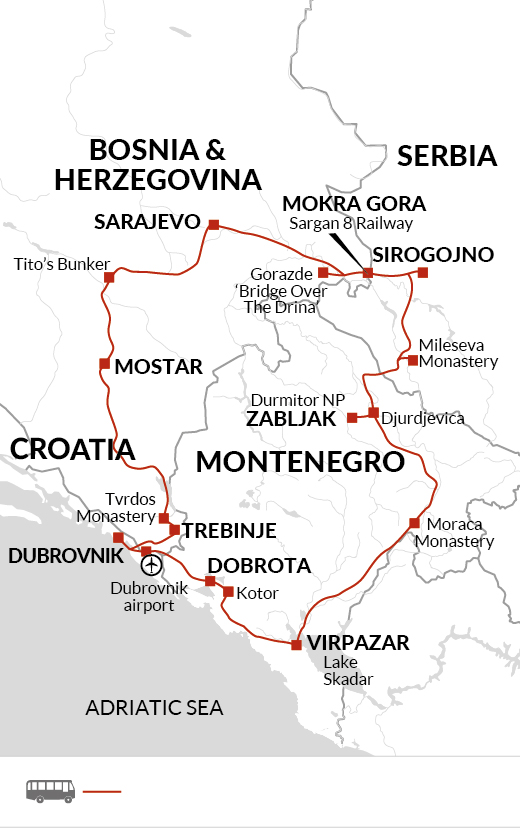 tourhub | Explore! | Journey Through The Balkans | Tour Map