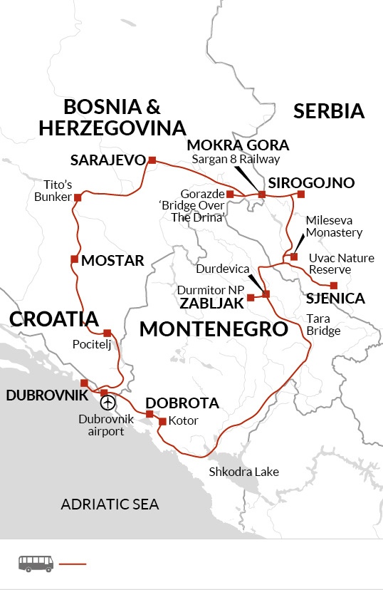 tourhub | Explore! | Journey Through the Balkans | Tour Map